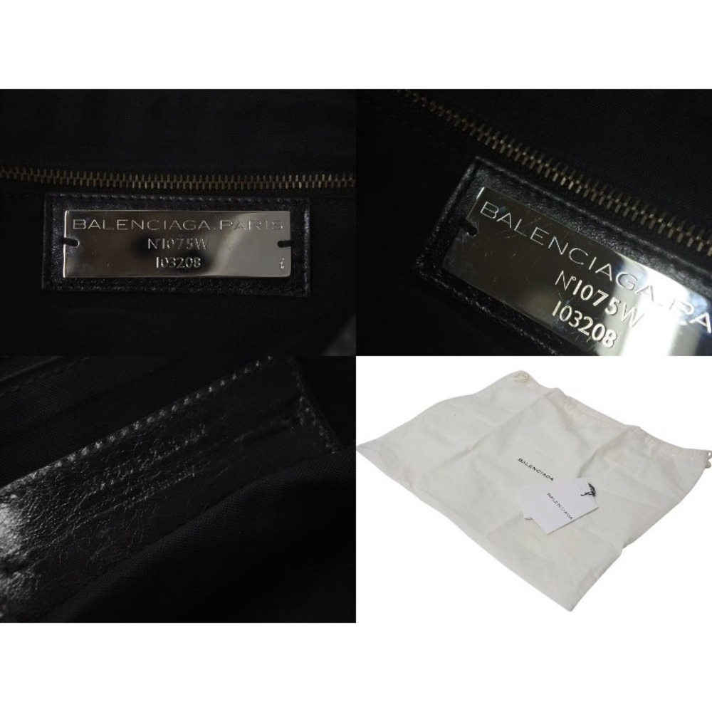 BALENCIAGA The First City Bag Shoulder Black Leather - Picture 10 of 10